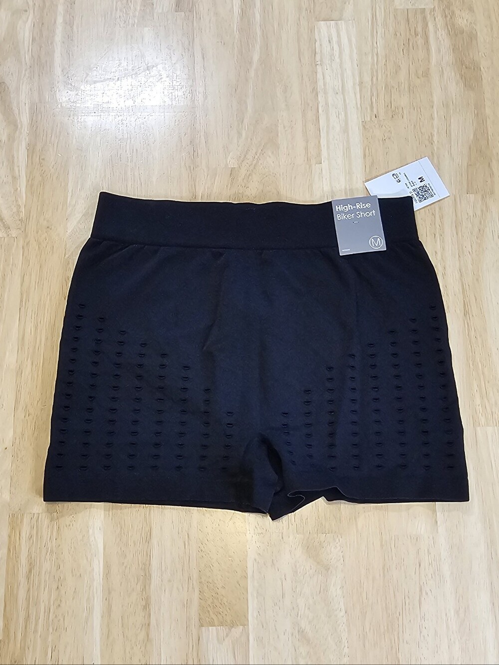 Seamless Breathable Black Biker Shorts